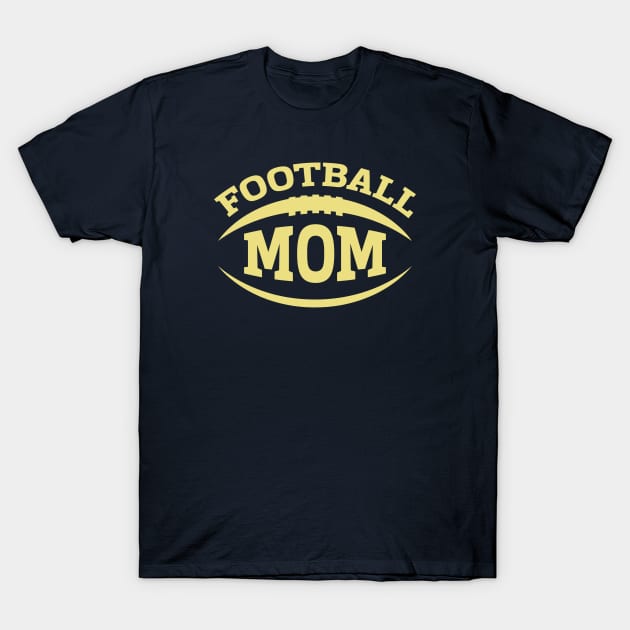 Football Mom (Gold) T-Shirt by TeeSwagUniverse